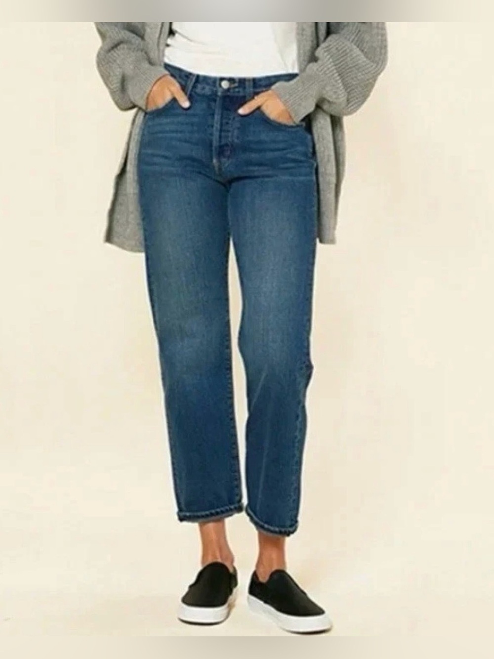 Outerknown SEA Jeans Fillmore Boyfriend Dark Indigo Organic NWT size 25